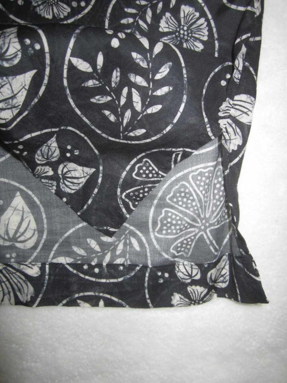 GUDRUN SJODEN Kimono Sleeve Fine Cotton Blouse Shirt Women's Medium Art-to Wear - Picture 10 of 12